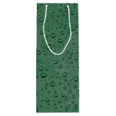 Groene waterdruppels wijn cadeautas (Achterkant)