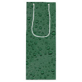 Groene waterdruppels wijn cadeautas (Voorkant)