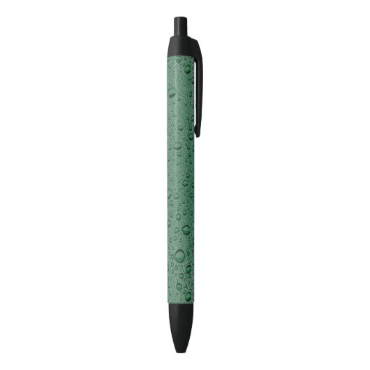 Groene waterdruppels zwarte inkt pen (Achterkant (Verticaal))