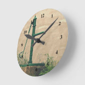  groene waterpomp foto ronde klok (Hoek)