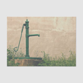  groene waterpomp Foto Tissuepapier