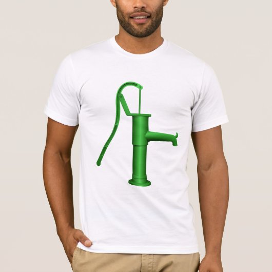 Groene waterpomp Mannen T-shirt (Voorkant)