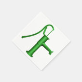 Groene waterpomp papieren servetten (Hoek)