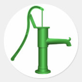 Groene waterpomp Stickers (Voorkant)