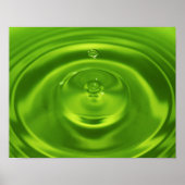 GROENE WATERRIPPEN DROPS LIQUID BACKGROUNNEN WALLP POSTER (Voorkant)