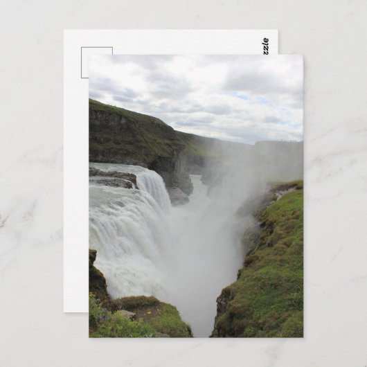 Groene waterval briefkaart (Voorkant / Achterkant)