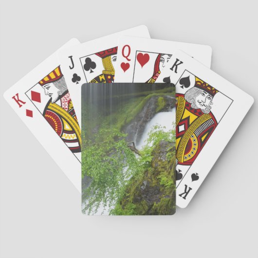 Groene Waterval Scène Pokerkaarten (Achterkant)