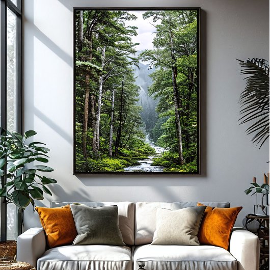 Groene Waterval Toevlucht Poster