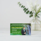 Groene watervalpredikant of Deacon-fotokerk Visitekaartje (Staand voorkant)