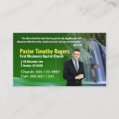 Groene watervalpredikant of Deacon-fotokerk Visitekaartje (Voorkant)