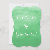 Groene Waterverf 2019 Graduation Party Uitnodiging (Achterkant)