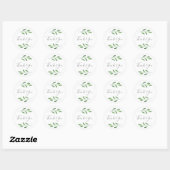 Groene Waterverf 3 Ronde Sticker (Vel)