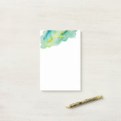Groene Waterverf Accent Post-it® Notes (Op bureau)