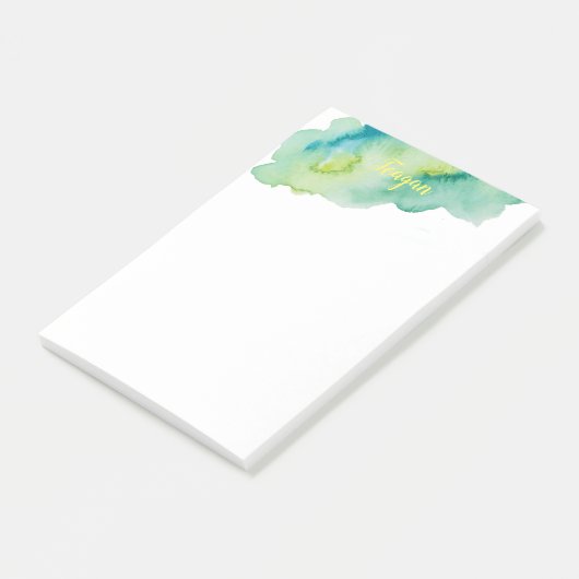 Groene Waterverf Accent Post-it® Notes (Schuin)