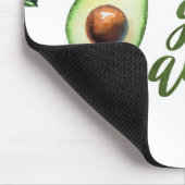 Groene Waterverf Avocado Modern Calligrafie Muismat (Hoek)