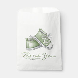 Groene Waterverf Baby Booties Baby shower Bedankzakje