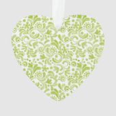 Groene Waterverf Bindnaam DATE Sweet Heart Ornament (achterkant)