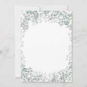 Groene Waterverf blad minimalistische bruiloft Kaart (Achterkant)