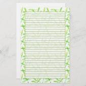 Groene Waterverf bladeren gevoerd Briefpapier (Voorkant / Achterkant)