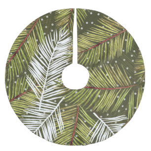 Groene Waterverf bladeren: naadloze illustratie Kerstboom Rok
