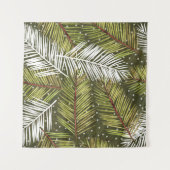 Groene Waterverf bladeren: naadloze illustratie Wandkleed (Voorkant (horizontaal))