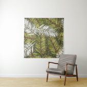 Groene Waterverf bladeren: naadloze illustratie Wandkleed (In Situ (horizontaal))