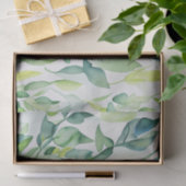 Groene waterverf bladeren tissuepapier (Geschenk)