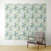 Groene waterverf bladeren wandkleed (In Situ (horizontaal))