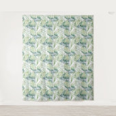 Groene waterverf bladeren wandkleed (Voorkant)