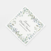 Groene Waterverf Bloem Bruiloftsborrel Servet (Hoek)