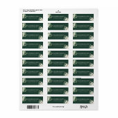 Groene Waterverf Bloemen Adreslabel Etiket (Full Sheet)