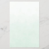 Groene Waterverf Bloemen Vrijgezellenfeest Bingo Flyer (Achterkant)