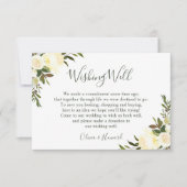 Groene Waterverf Bloemrijke Trouw Wensput Kaart (Voorkant)