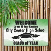 Groene Waterverf Border Class Reunion Welkom Spandoek