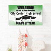 Groene Waterverf Border Class Reunion Welkom Spandoek (Insitu)