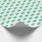 Groene Waterverf Bossen Cadeaupapier (Hoek)