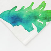 Groene Waterverf Bossen Fleece Deken (Hoek)