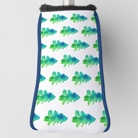 Groene Waterverf Bossen Golfheadcover (Draai 90)