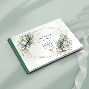 Groene Waterverf Bruidsfeest Gastboek Gastenboek