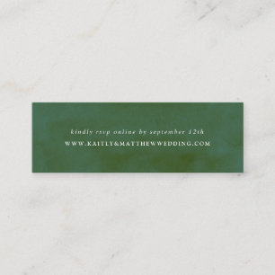 Groene Waterverf bruiloft website Mini Visitekaartje