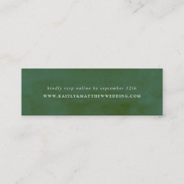 Groene Waterverf bruiloft website Mini Visitekaartje