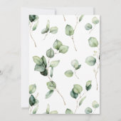 Groene Waterverf Bruiloftsinvitaties Kaart (Achterkant)