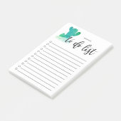 Groene Waterverf Cactus gepersonaliseerd om lijst  Post-it® Notes (Schuin)