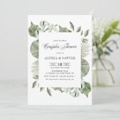 Groene Waterverf Calla Lily Summer Couples Shower Kaart (Staand voorkant)