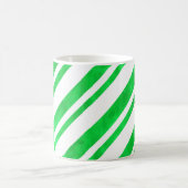 Groene Waterverf Candy Cane Stripes Koffiemok (Center)