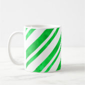 Groene Waterverf Candy Cane Stripes Koffiemok (Links)
