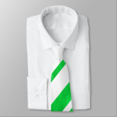 Groene Waterverf Candy Cane Stripes Stropdas (Gebonden)