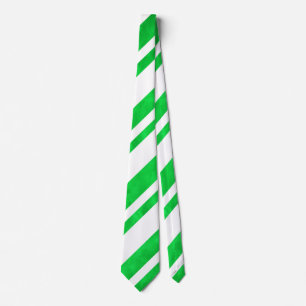 Groene Waterverf Candy Cane Stripes Stropdas