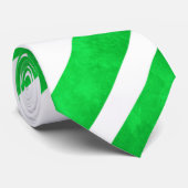 Groene Waterverf Candy Cane Stripes Stropdas (Opgerold)