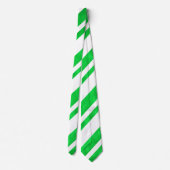 Groene Waterverf Candy Cane Stripes Stropdas (Achterkant)